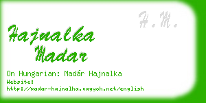 hajnalka madar business card