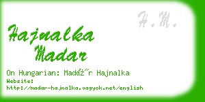 hajnalka madar business card